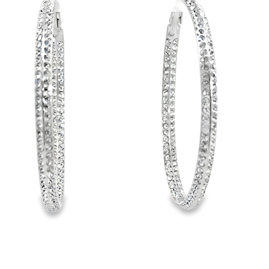FINAL SALE - Pave Hoop Earrings