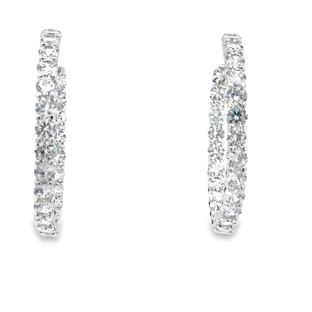 FINAL SALE - Cubic Zirconia Hoop Earrings