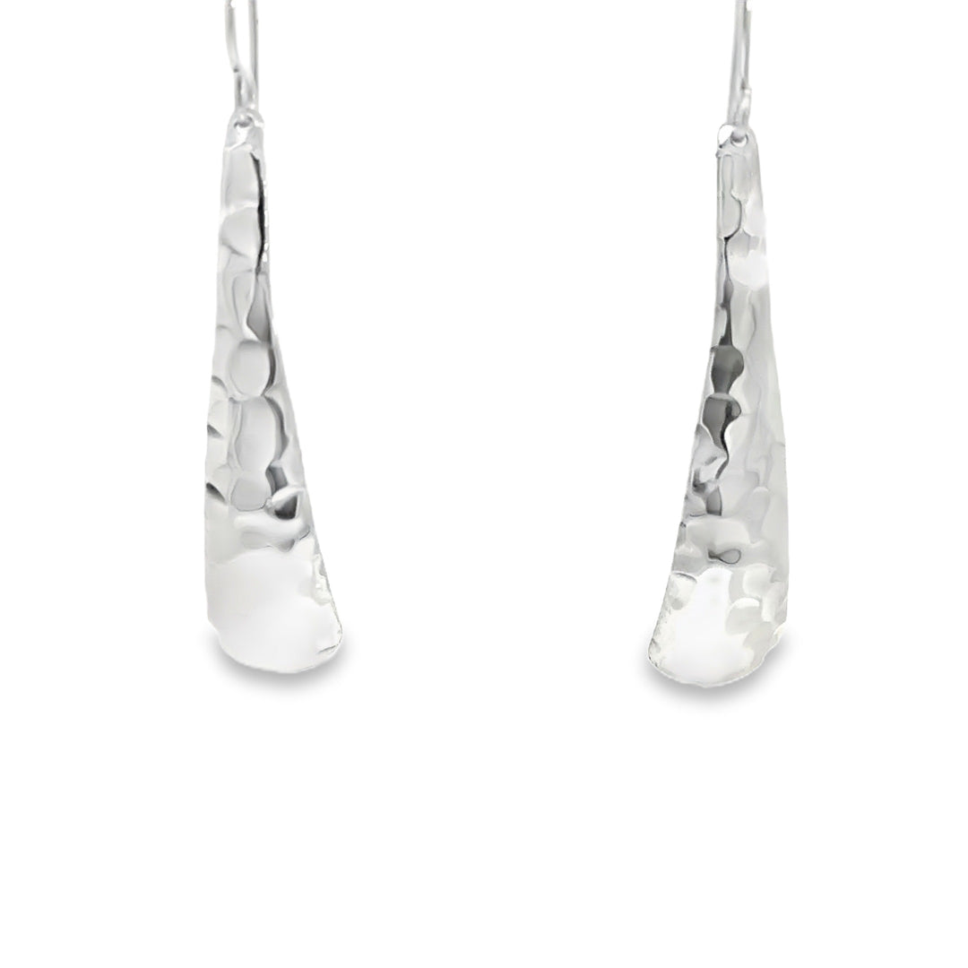 FINAL SALE - Hammered Curved Teardrop Earrings