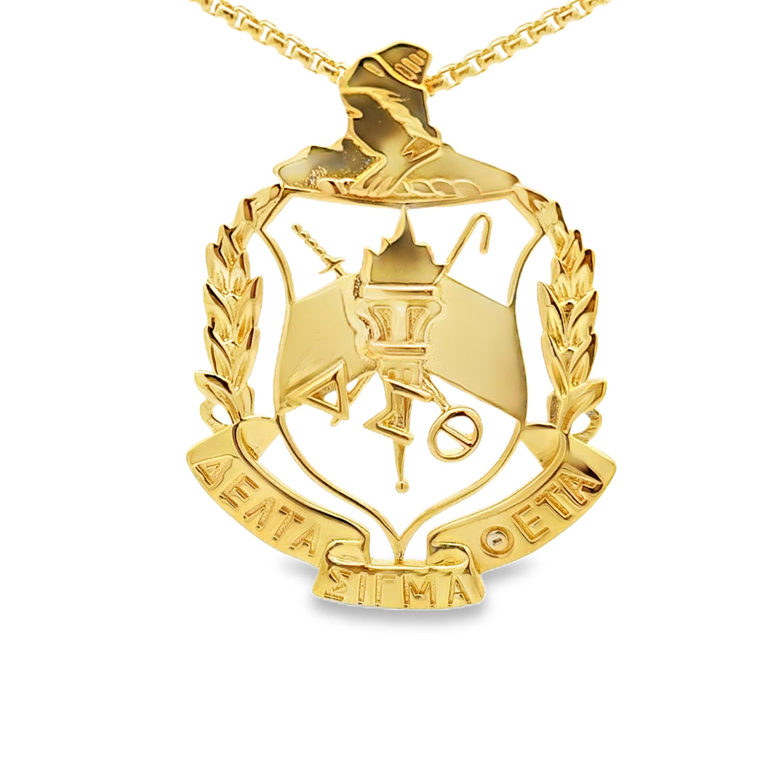 NEW! 14K Gold Vermeil DST Crest Pendant Necklace