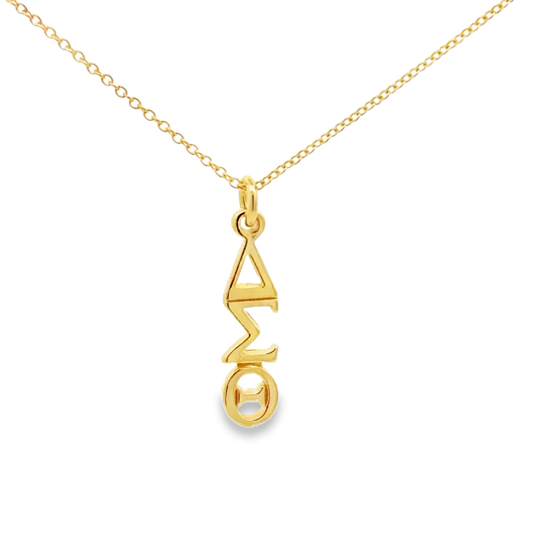 14k Gold Vermeil Tiny DST Vertical Lavalier