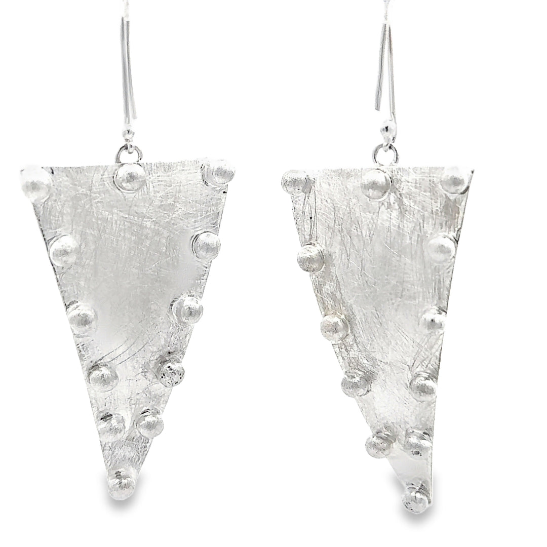 NEW! Beaded Trim Triangle Earrings