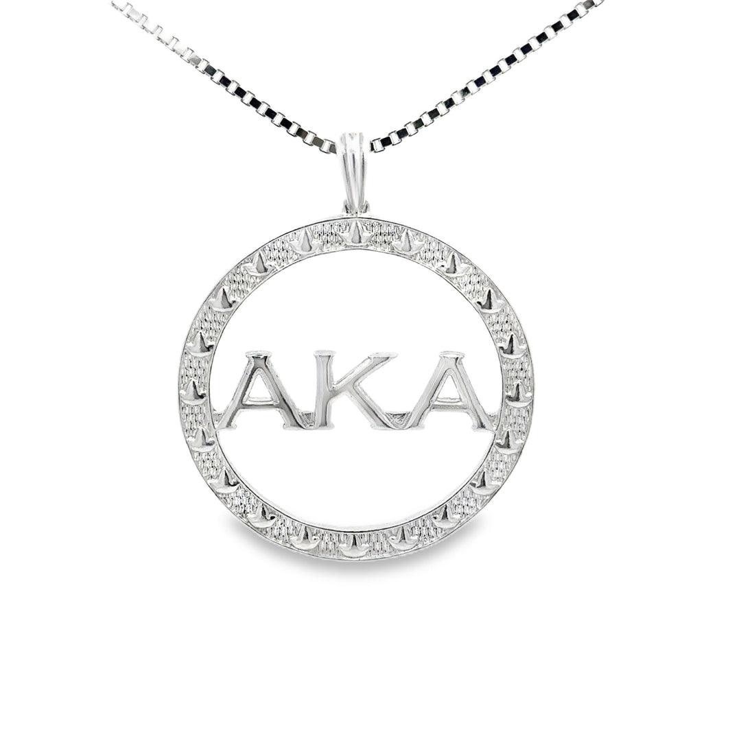 FINAL SALE - AKA Textured Ivy Circle Necklace