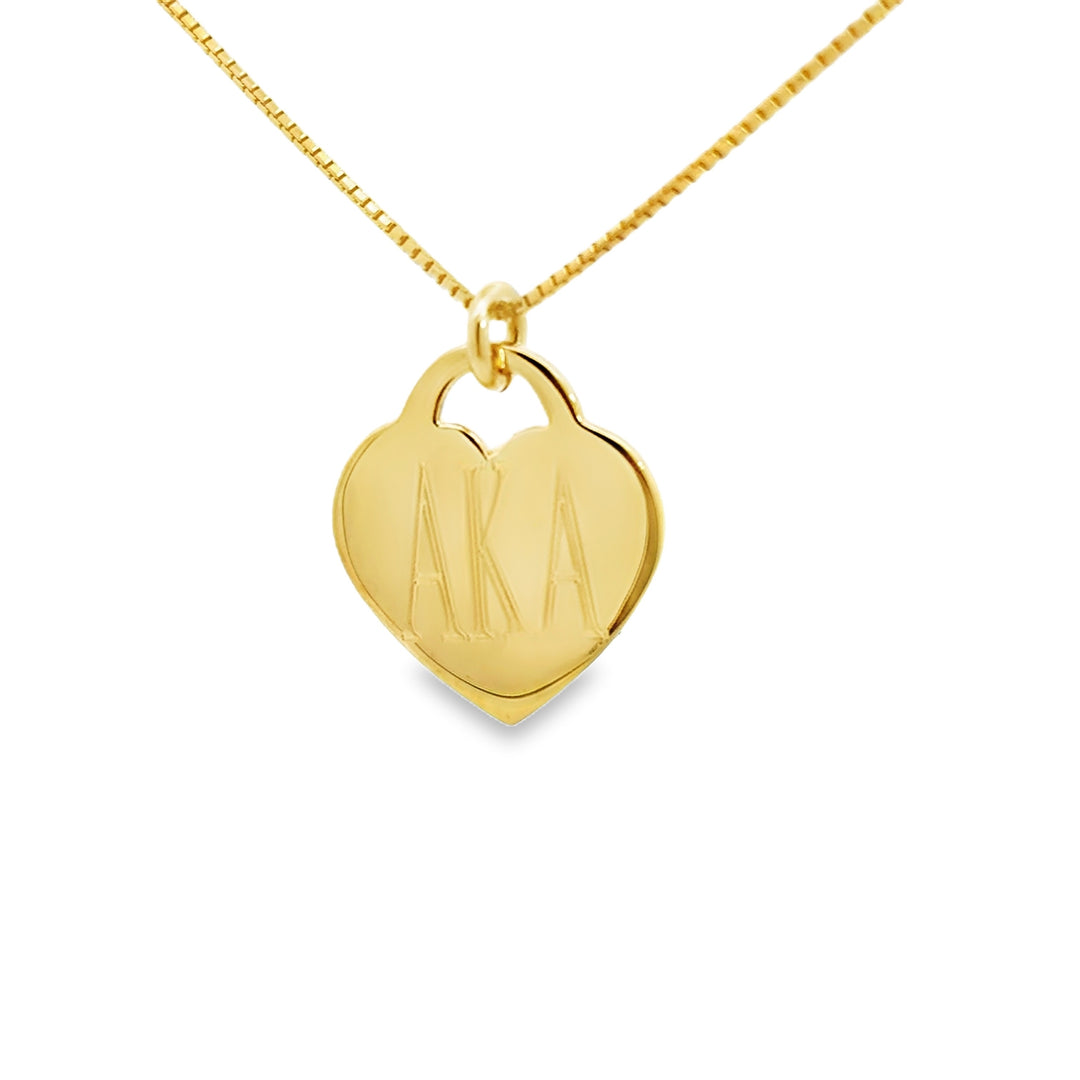 14k Gold Vermeil AKA Heart Necklace