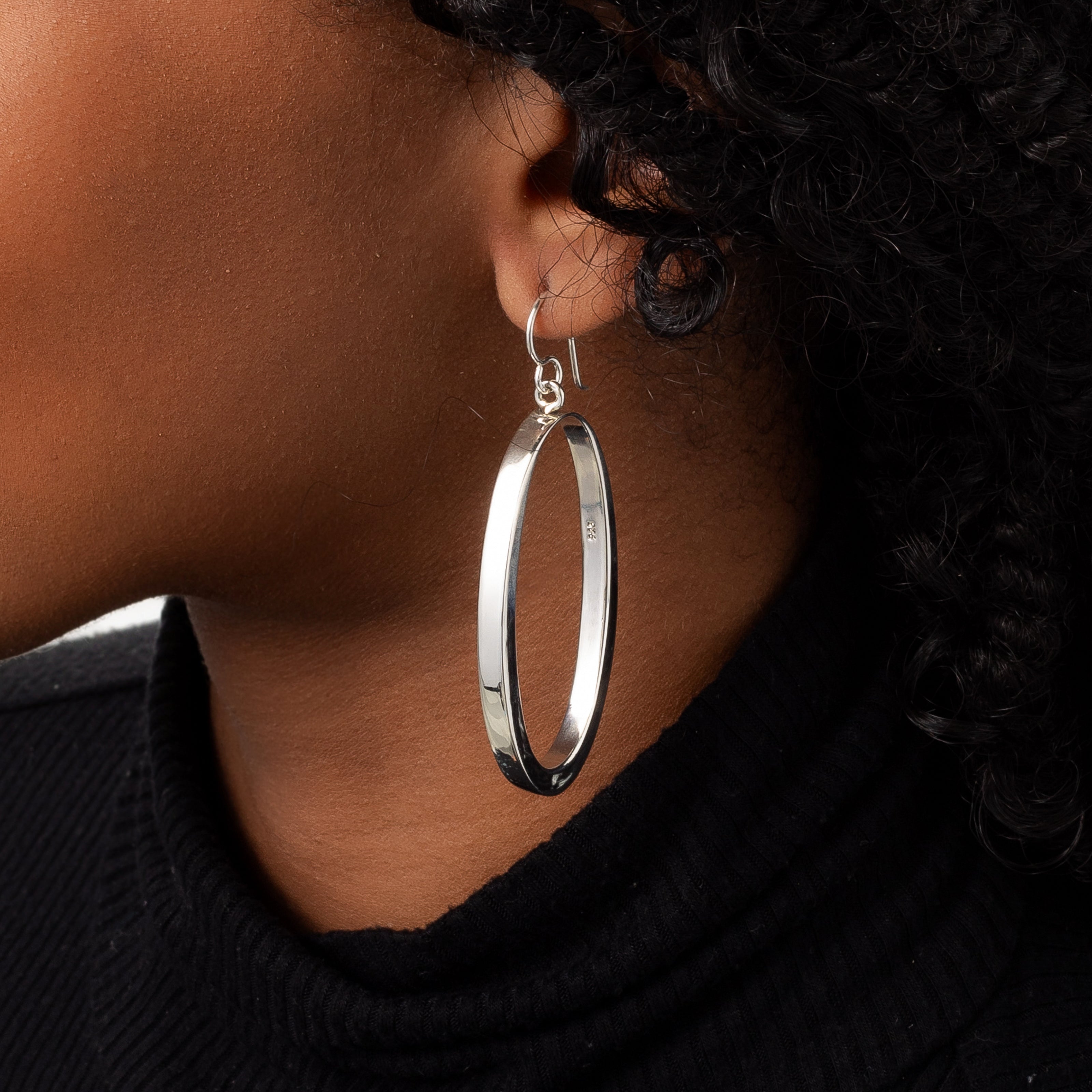 Oval Hoop Earring