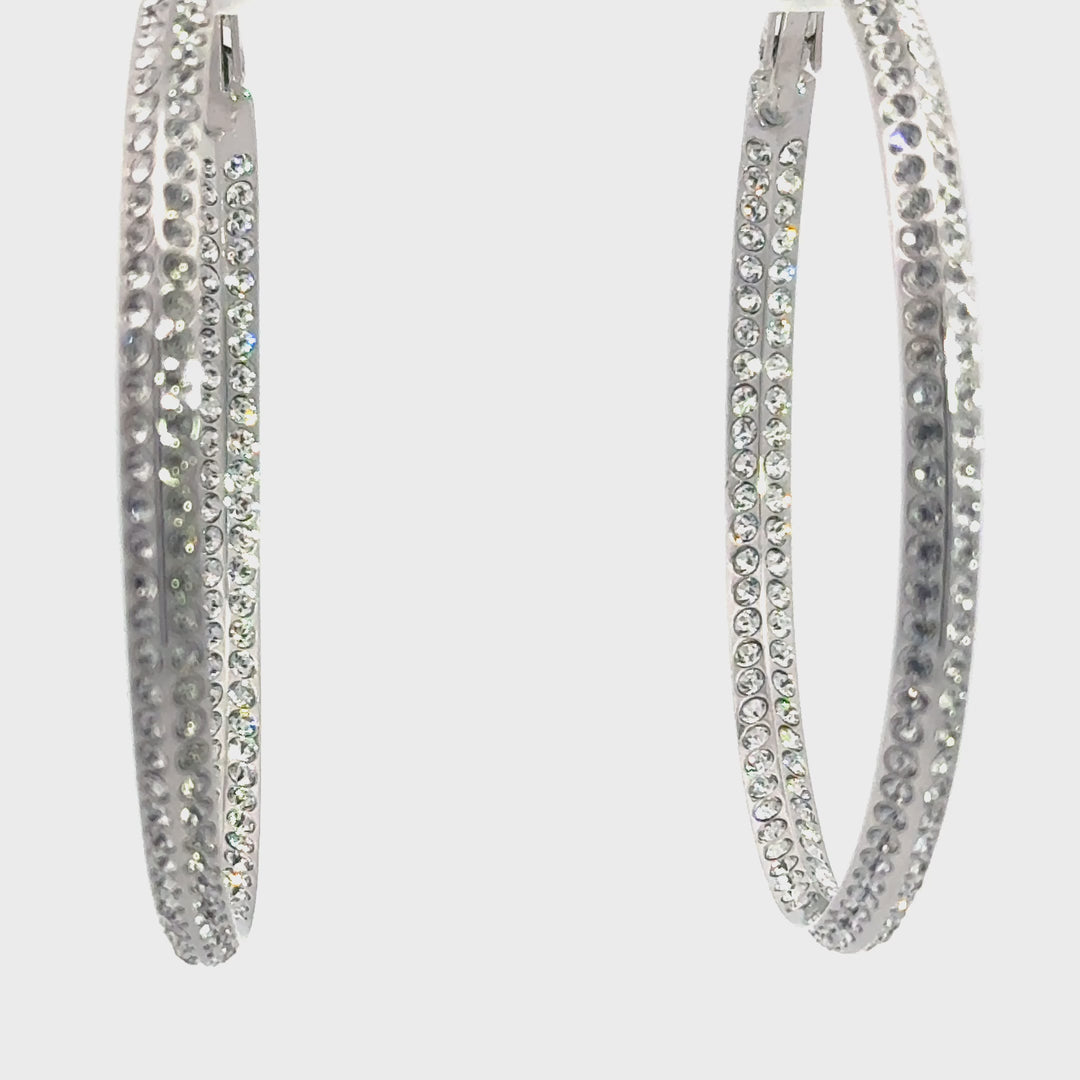 FINAL SALE - Pave Hoop Earrings