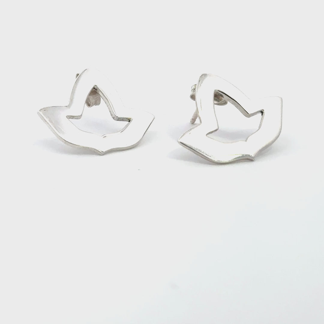 Open Ivy Leaf Earrings - Extra Small Post