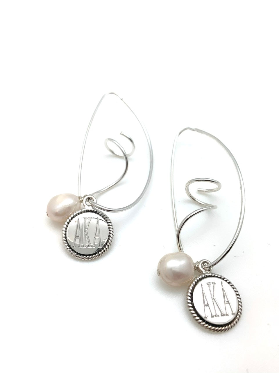 AKA Freshwater Pearl Swirl Earrings