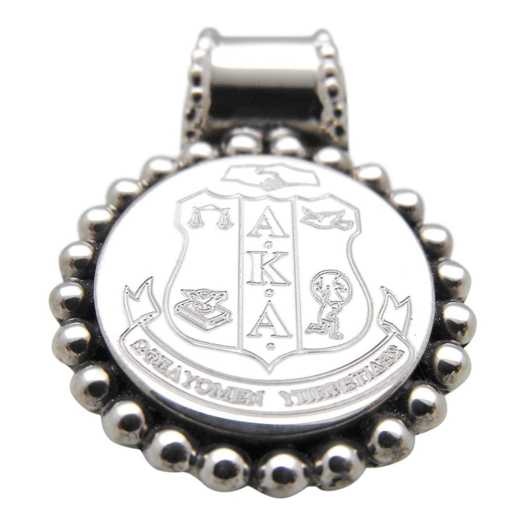Beaded Trim Shield Pendant