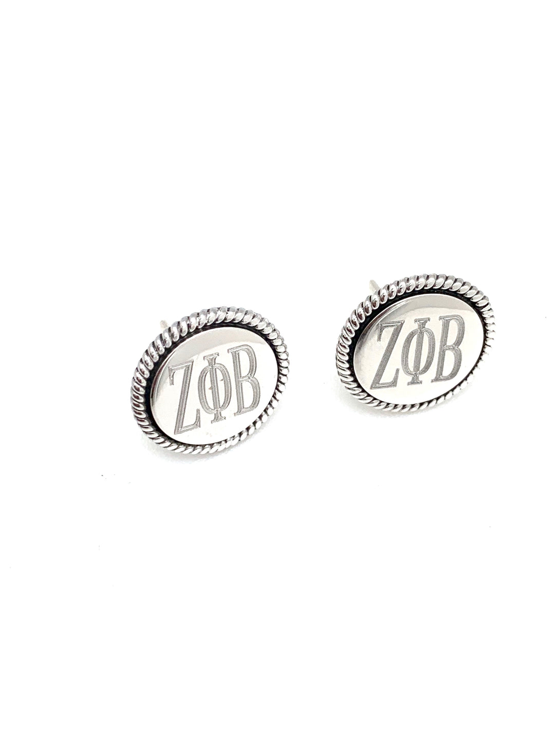 Zeta Phi Beta Braided Post Earrings