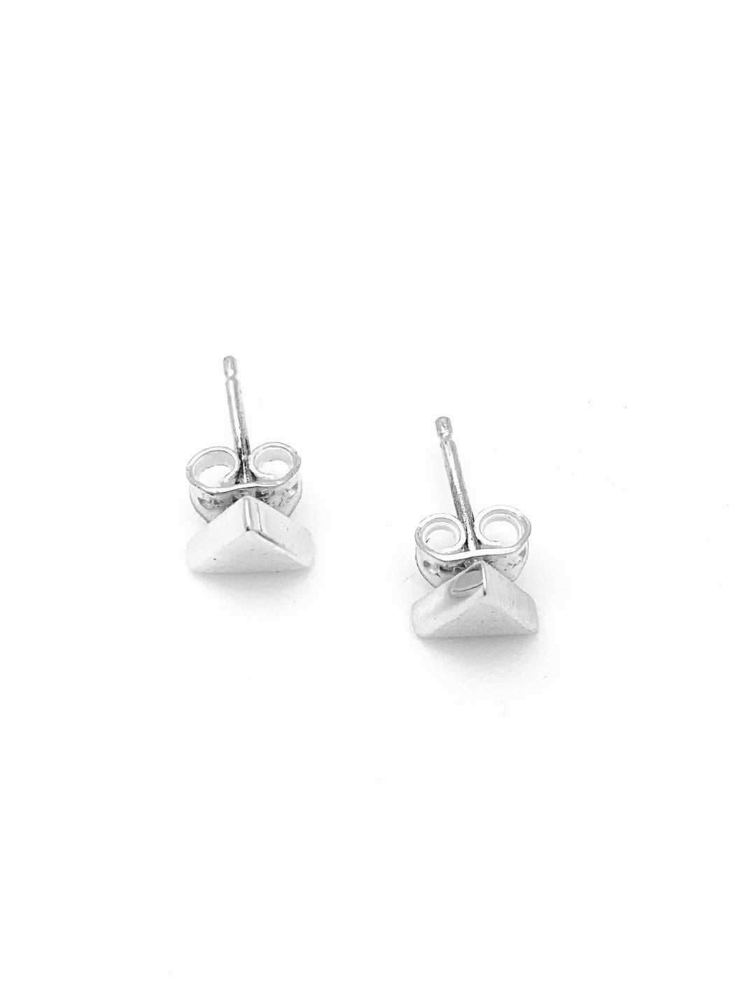 Tiny Pyramid Stud Earrings