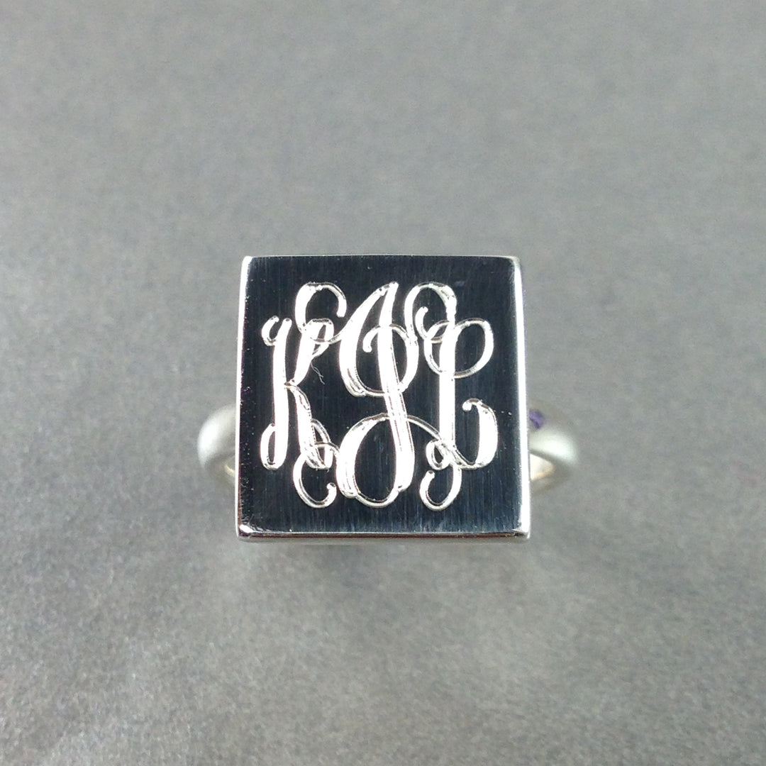 Square Monogram Ring