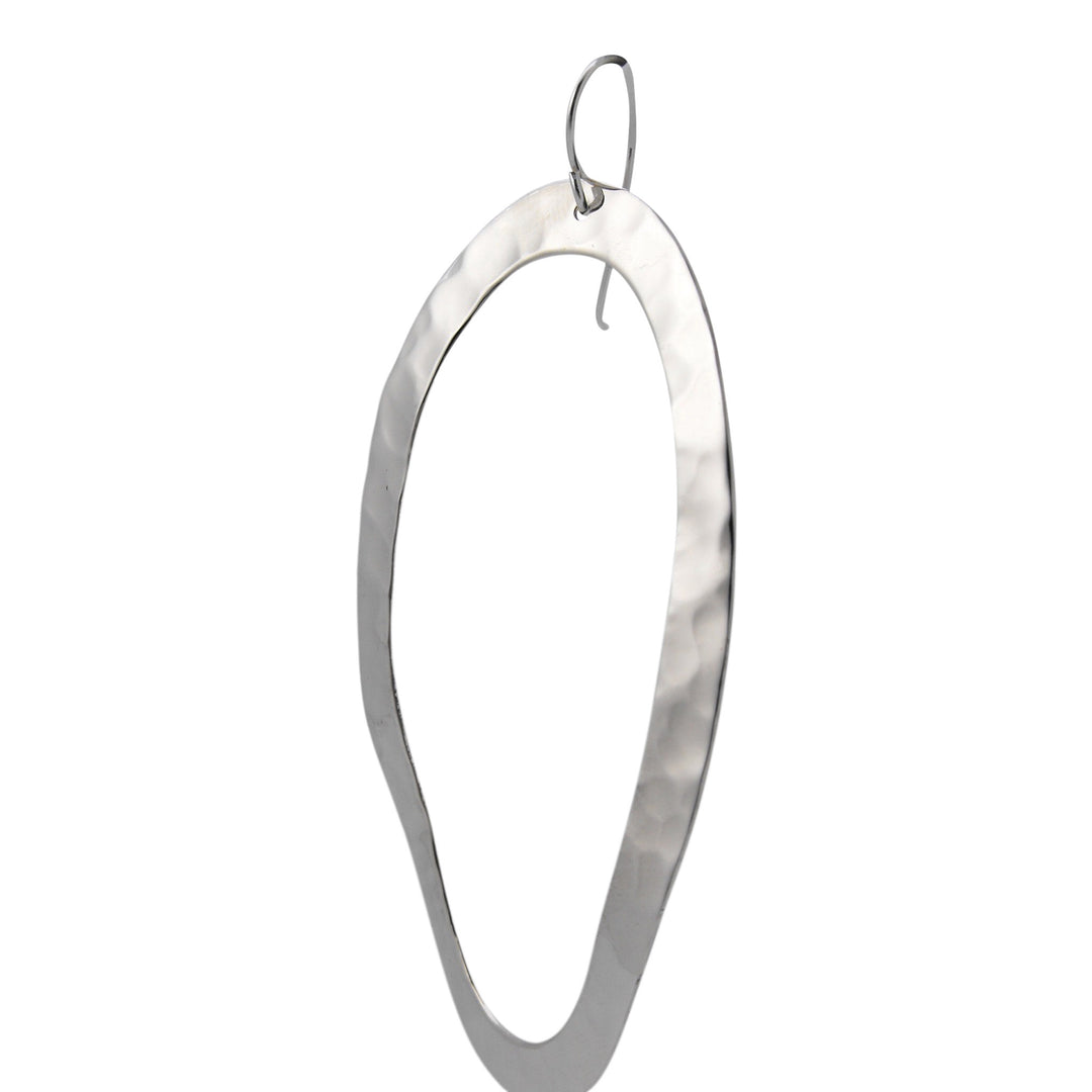 Oval Hammered Earrings
