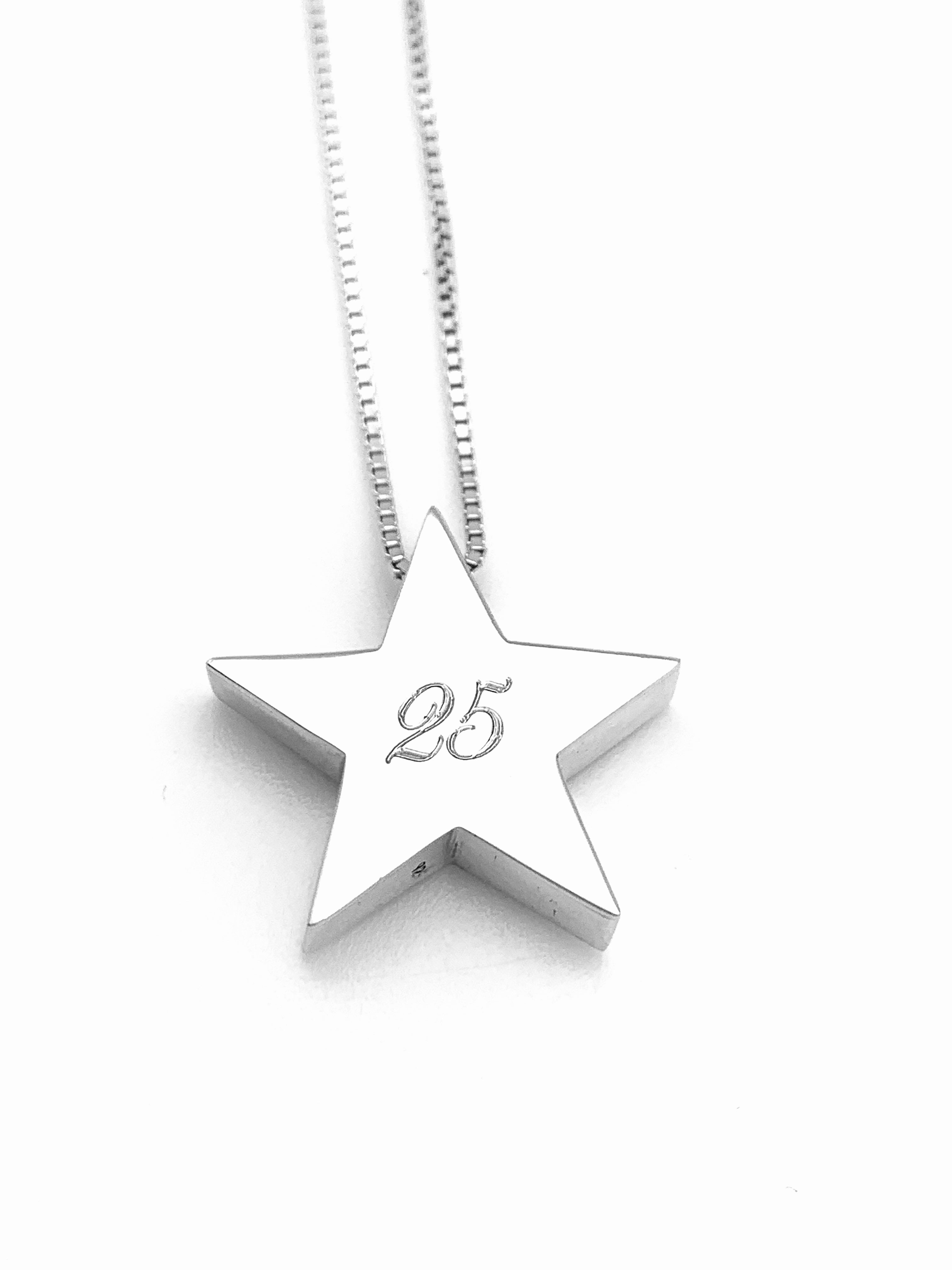 “25” Silver Star Necklace