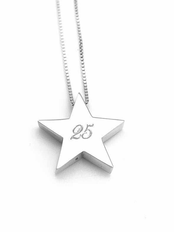 “25” Silver Star Necklace