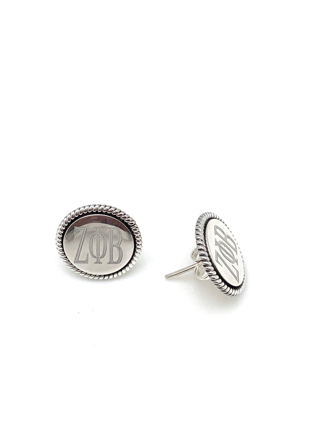 Zeta Phi Beta Braided Post Earrings