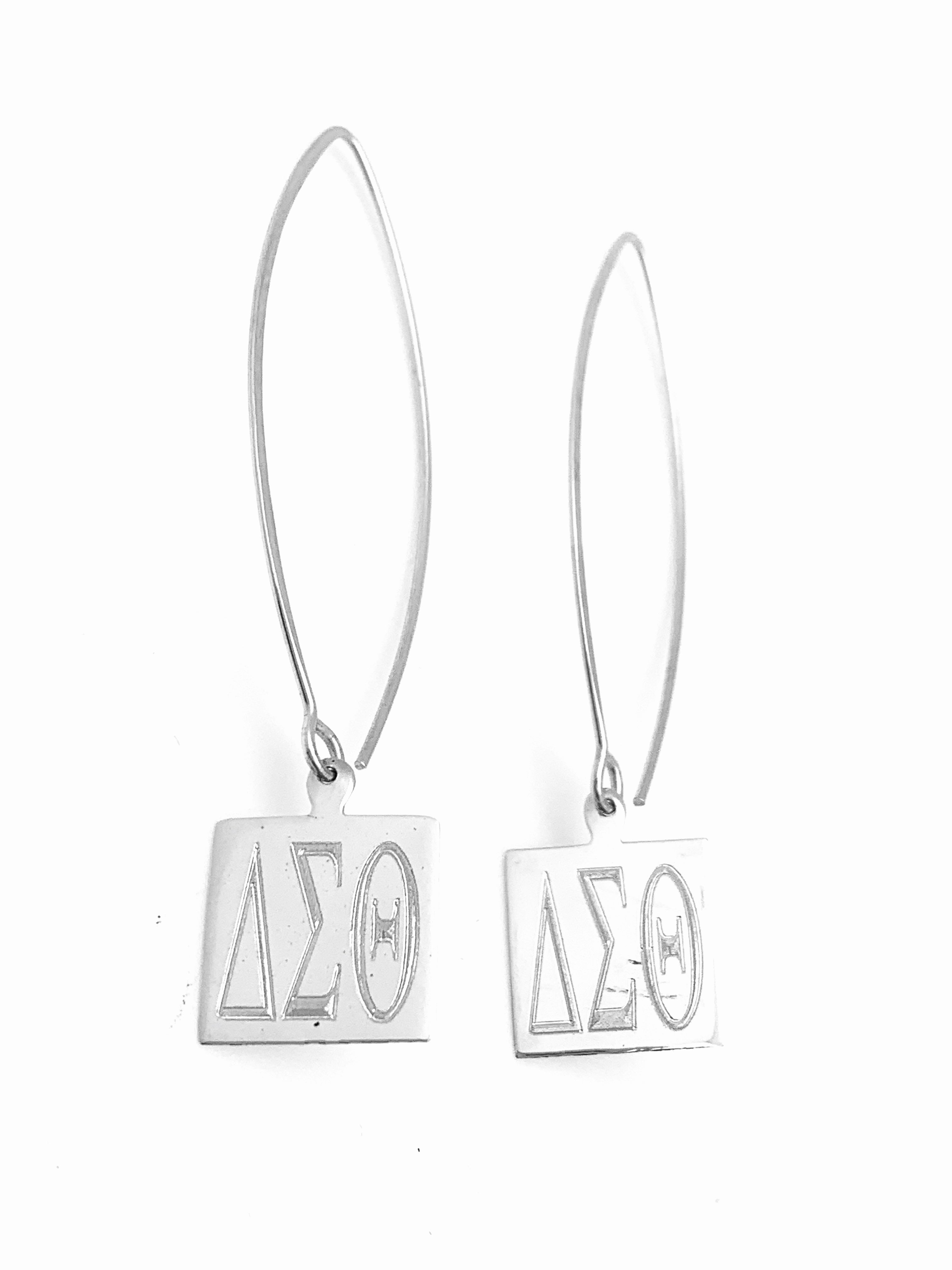 Delta Sigma Theta- Square Thread Earrings