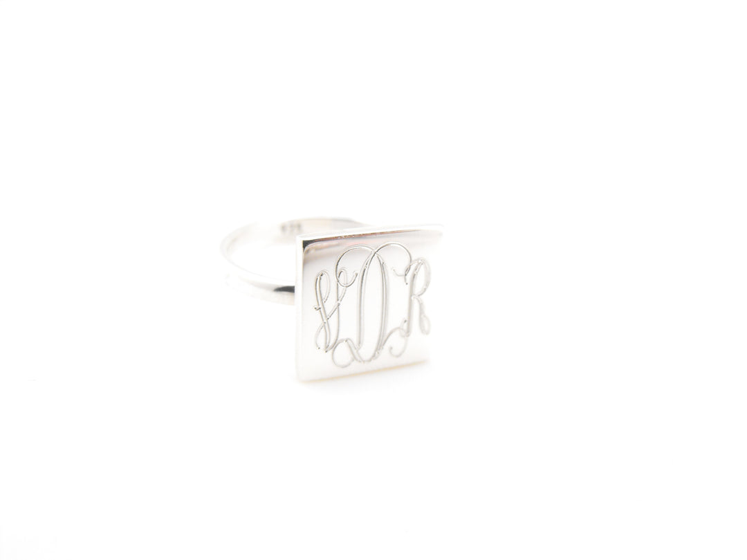 Square Monogram Ring