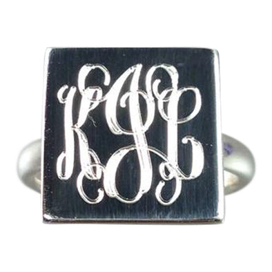 Square Monogram Ring