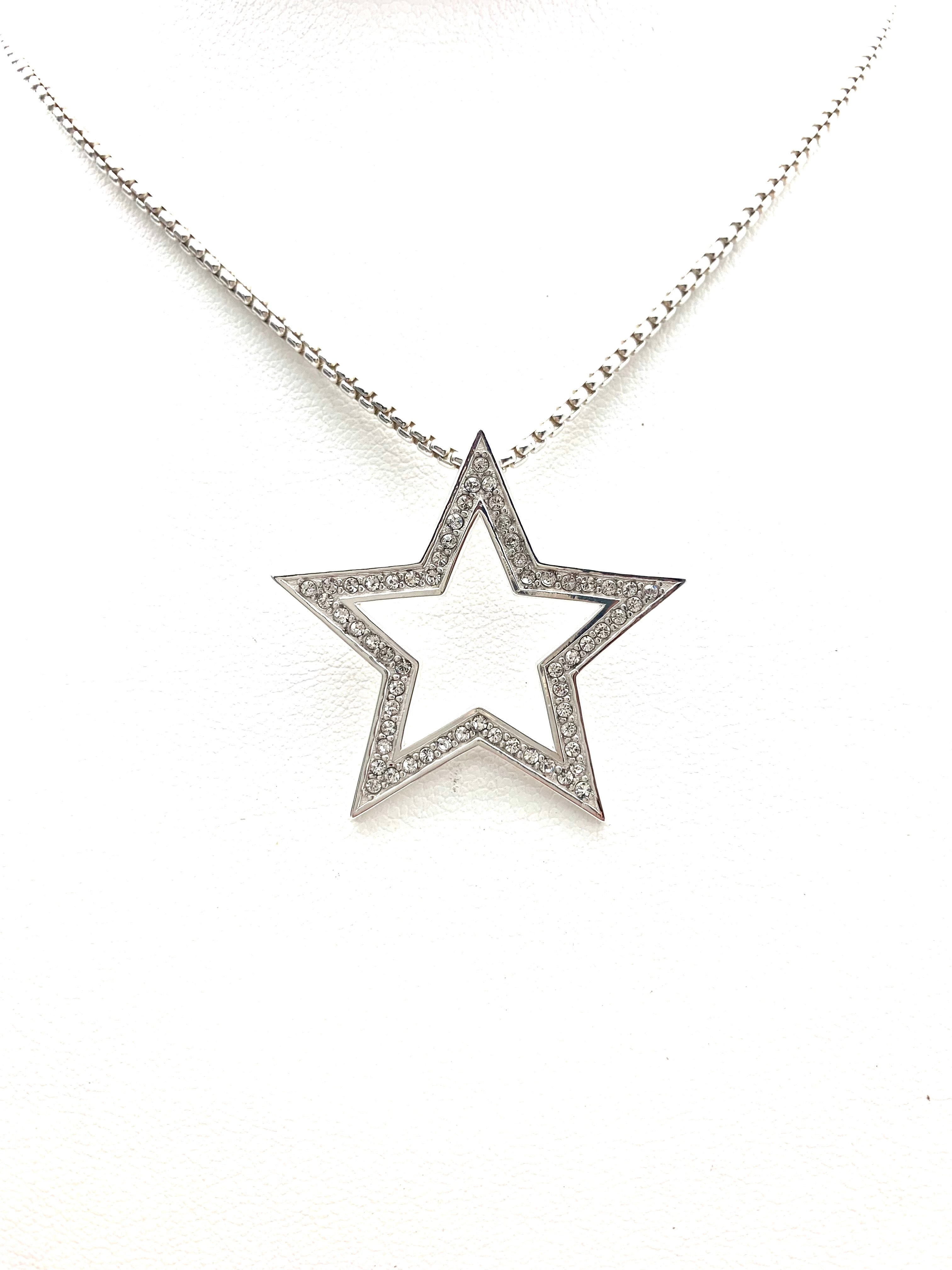 silver stars Swarovski Silver Star Pendant