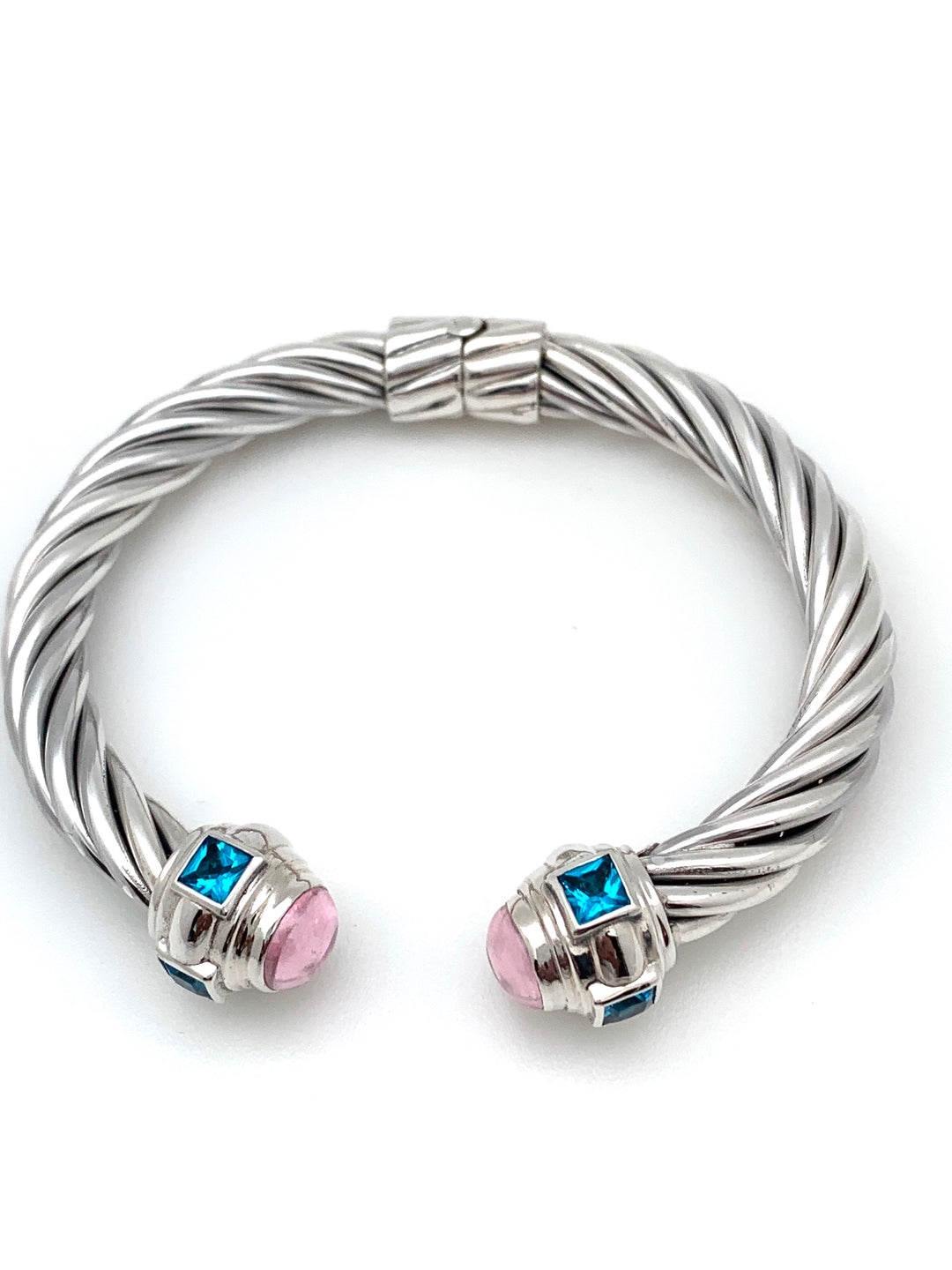 Jack and Jill Blue Topaz Cable Bracelet