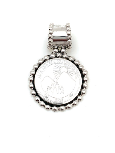 Jack and Jill Beaded Round Pendant